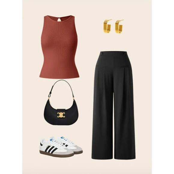 OGL Top Size S NEW Plantive Crewneck Cut-out Bandless Brami Tank Orange - Picture 4 of 12